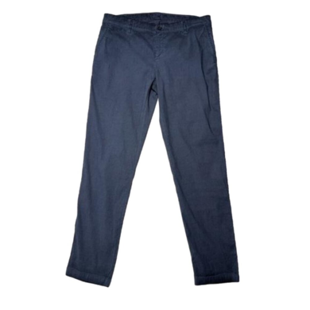 120% Lino Blue Linen Straight Leg Pants Size US 8 (44 Bulgaria) #1752
